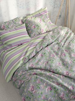 Пододеяльник Сказка "Сирень/Аромат сирени" 1,5-сп 145х215 см на молнии , перкаль