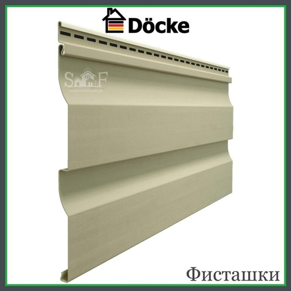 Сайдинг виниловый Docke D4D5 корабельная доска (Фисташки)