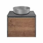 Тумба с раковиной Vincea Mesa 600 T.Oak + Beton