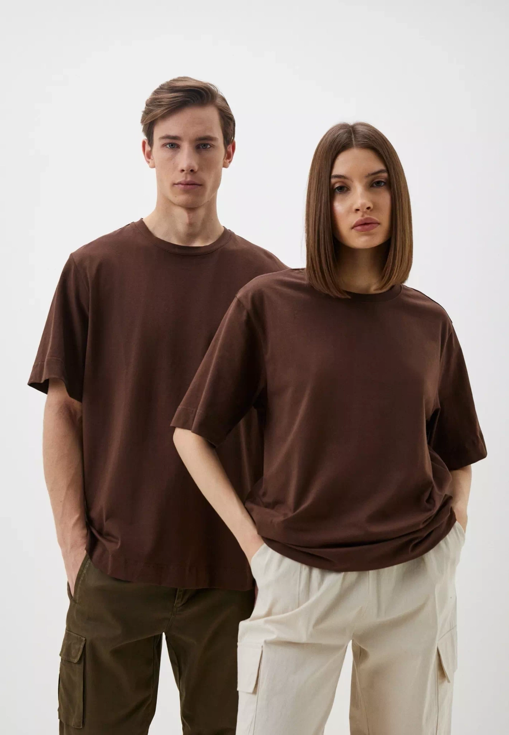 Футболка оверсайз унисекс Anyday T-shirt 02, цвет шоколадный
