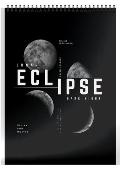 Блокнот А4 60л. клетка "Ночной спутник" греб. мел. карт., спл. Уф-лак (Schoolformat)