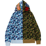 A Bathing Ape Bathing Ape Abc Camos Separate Shark Full Zip Худи синий зеленый