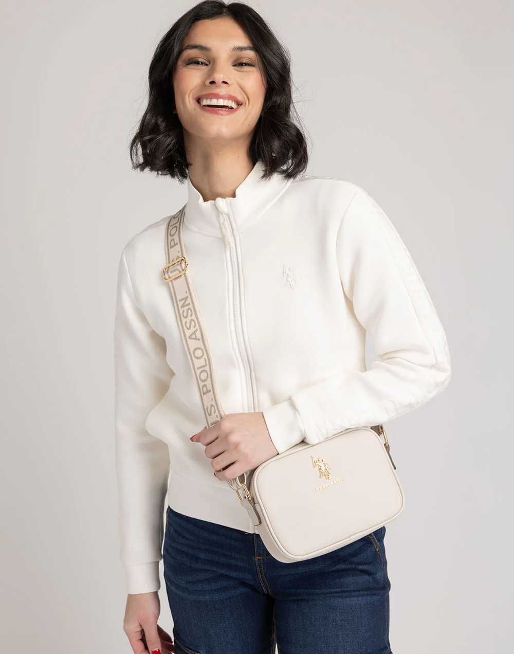 Кросс-боди сумка US Polo Assn | Желтовато-молочный