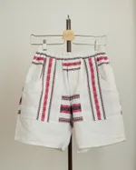 Шорты Soeurs с Традиционной Вышивкой белые