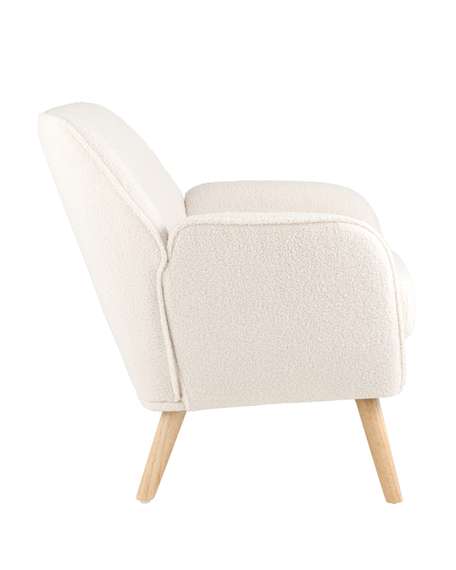 Кресло Richie, белая обивка тедди