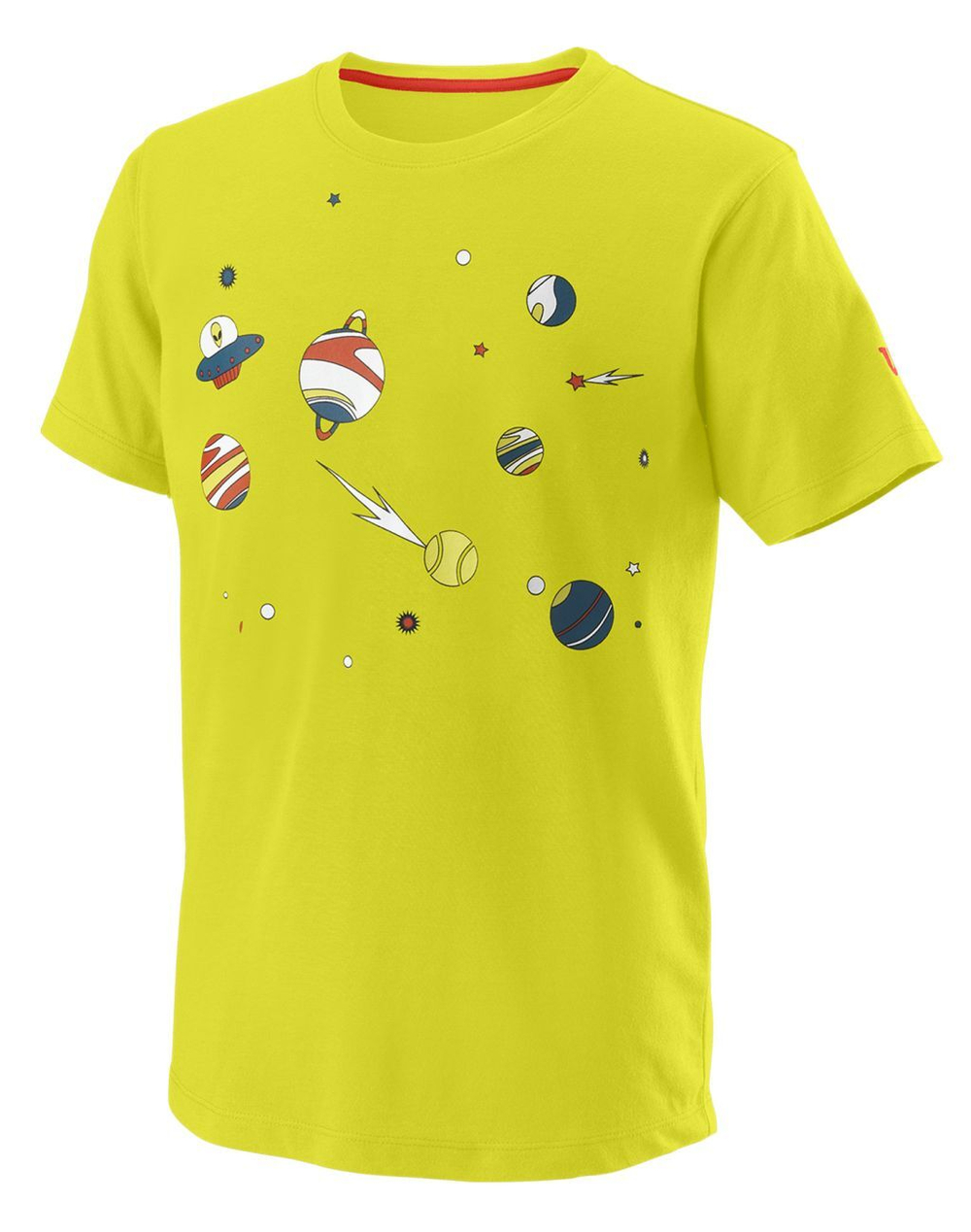 Футболка для мальчика теннисная Wilson Planetary Tech Tee B - sulphur spring
