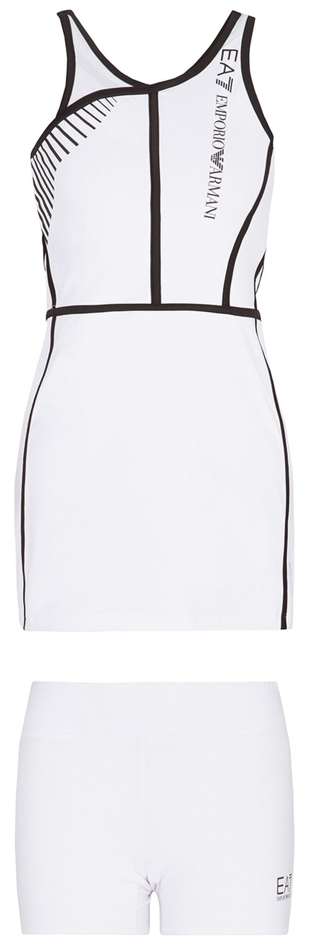 Теннисное платье EA7 Woman Jersey Dress - white