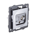 Розетка двойная спутниковая SAT + RJ45 Cat.6, серый Kollinger REA-022GY для Aspekt, Eleganz, Reflex