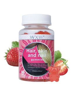 Витаминный комплекс WXW Гаммы, 60 штук, для красоты, вкус клубники