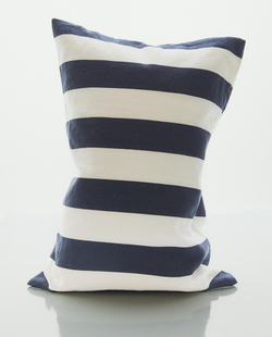Zara Home наволочка декоративная из хлопка, синий, в полоску, 40x60 см