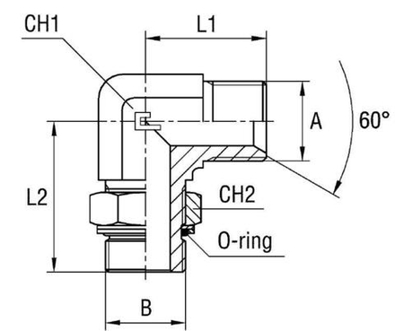 Штуцер FRG90 BSP 1/2" BSP 1/2" CAST