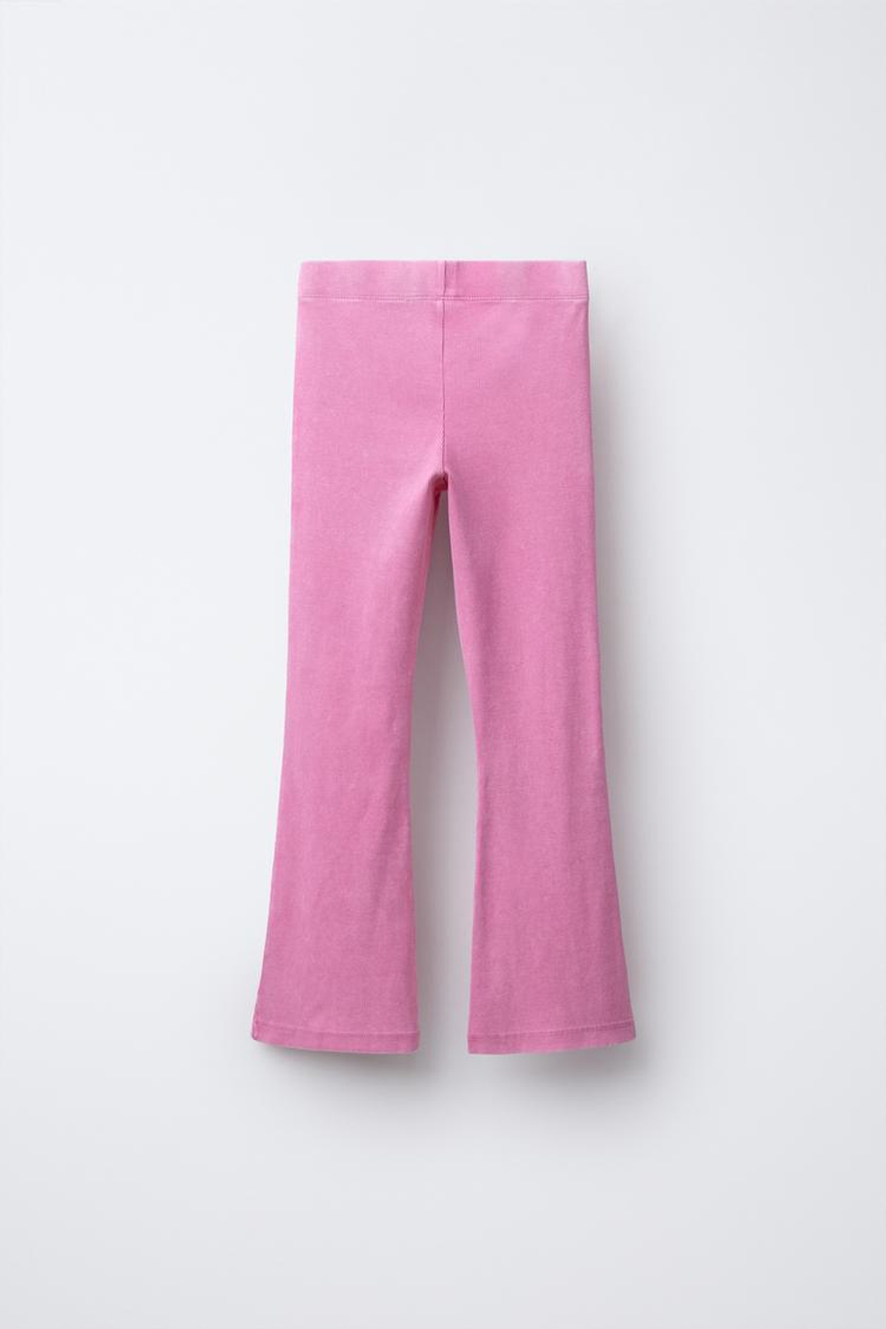 ZARA КОМПЛЕКТ ИЗ ФУТБОЛКИ HEAVY WEIGHT И ЛЕГИНСОВ GLARE RIB С ЭФФЕКТОМ ПОТЕРТОСТИ, НЕОНОВО-РОЗОВЫЙ