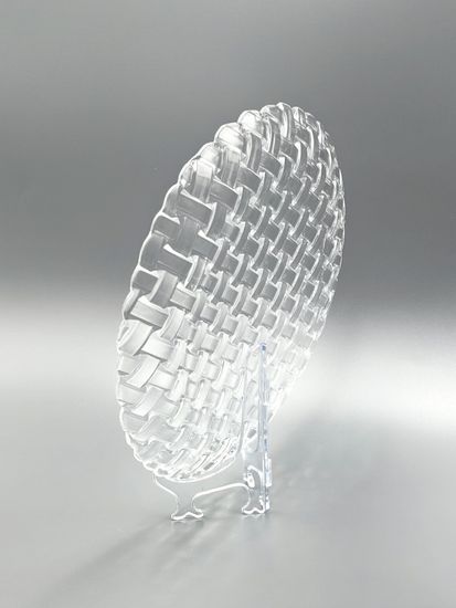 Набор круглых блюд 26 см. 2 шт. стекло, плетеная серия