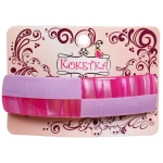 Заколка - автомат «ЭКЛЕР», форма прямоугольная, тайра, микс 5 цветов, 10,5*3см (блистер Кокетка)