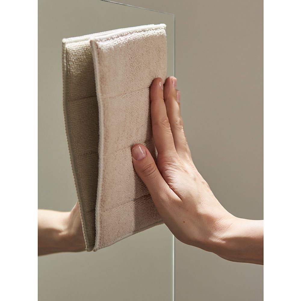 Набор салфеток-губок двухсторонних из микрофибры Cozy Clean, бежевые, 2 шт.