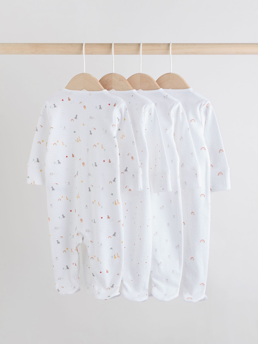 Комбинезон / Cлип для малышей Next AW3-255, 4 шт., Белый