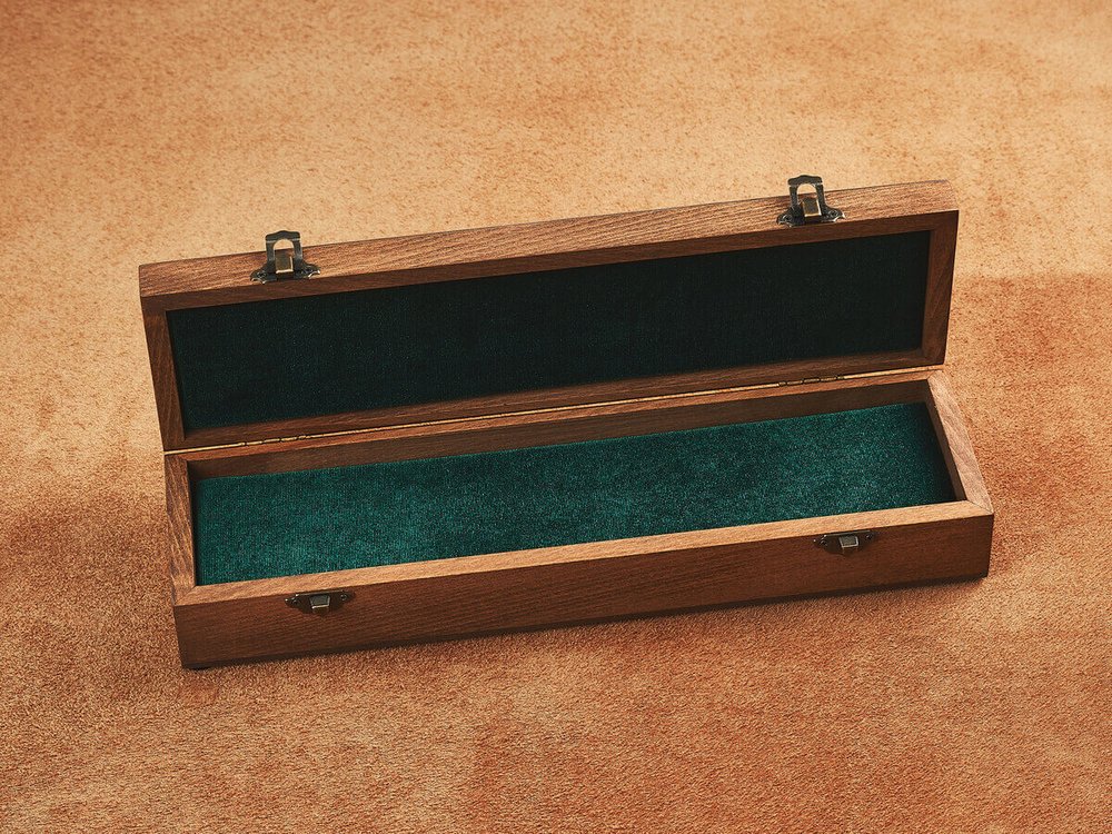 Якутский нож "Амга", сталь Х12МФ, рукоять черный мореный граб / рисунок