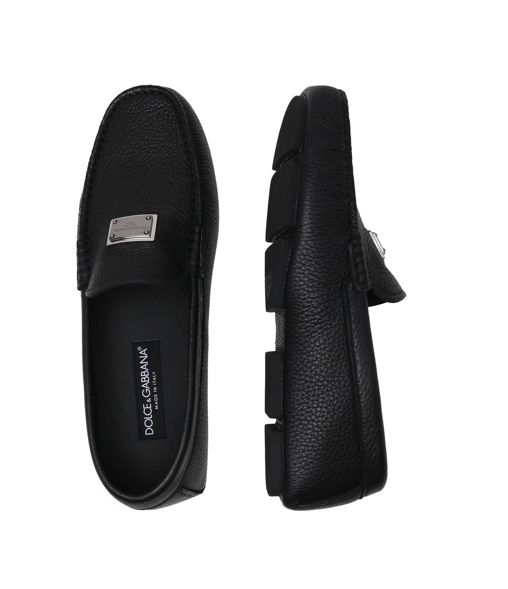 Кожаные мокасины Dolce & Gabbana - черный(A50596 A8034)