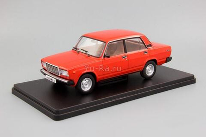 ВАЗ-2107 Жигули вишневый 1:24 Легендарные советские автомобили №30