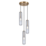Светильник подвесной 3х5Вт G9, металл/стекло, бронза/прозрачный