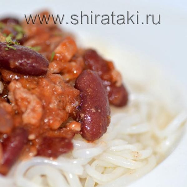 Чили ширатаки с фасолью