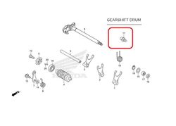 24652-KRM-840. PIN, SHIFT RETURN SPRING