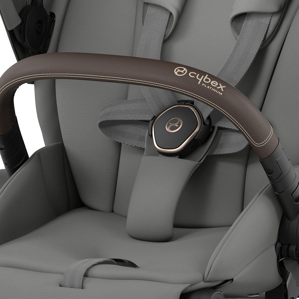 Коляска 3 в 1 Cybex Priam IV Rosegold complete и автокресло Aton B2 i-Size Steel Grey Mirage Grey