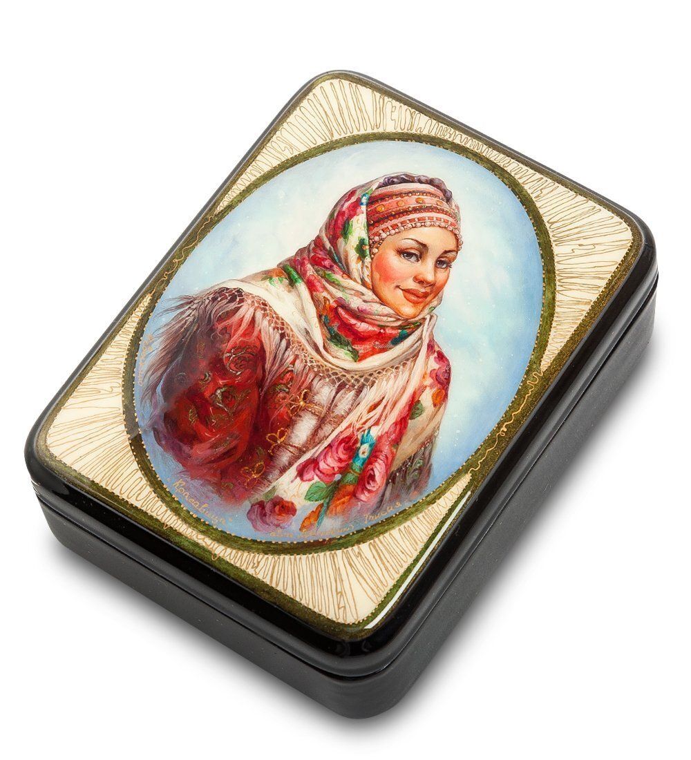 Народные промыслы ШК-65/13 Шкатулка «Красавица» исп. Данченко