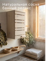 Шкаф в ванную навесной, 30х22х50, Джосси, массив дерева, белый, Dipriz