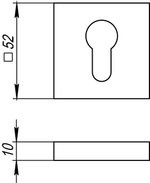 Накладка под цилиндр ET.K.DM51 (ET DM) CP-8 хром