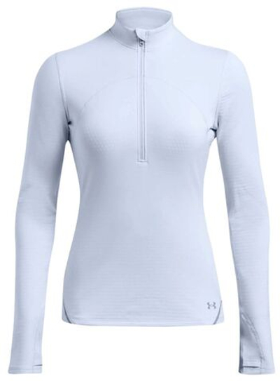 Женская теннисная футболкаUnder Armour Vanish 1/2 Zip Long Sleeve - Blue