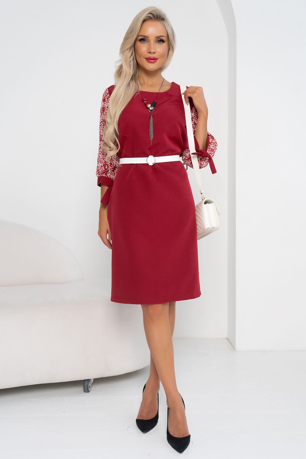Платье Мия (марсала) Р11-1184 Nikol (Акция)