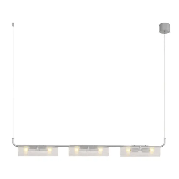 8258/6 SUSPENTIONI LN26 серебро/прозрачный, металл/стекло Подвес G9 6*20W 220V TORONTO