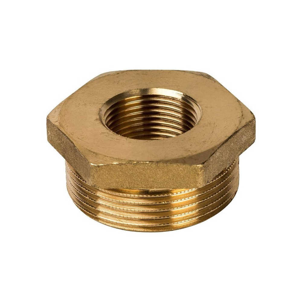 Футорка STOUT SFT 0028 - 1"1/2 x 3/4" (для стальных труб, латунь без покрытия)