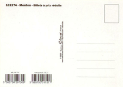 Открытка Menton размер 10,5 х 15 см