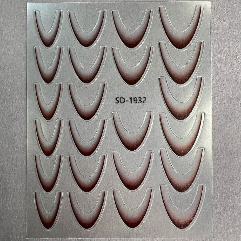 Zoo nail Наклейки Френч коричневый 1932