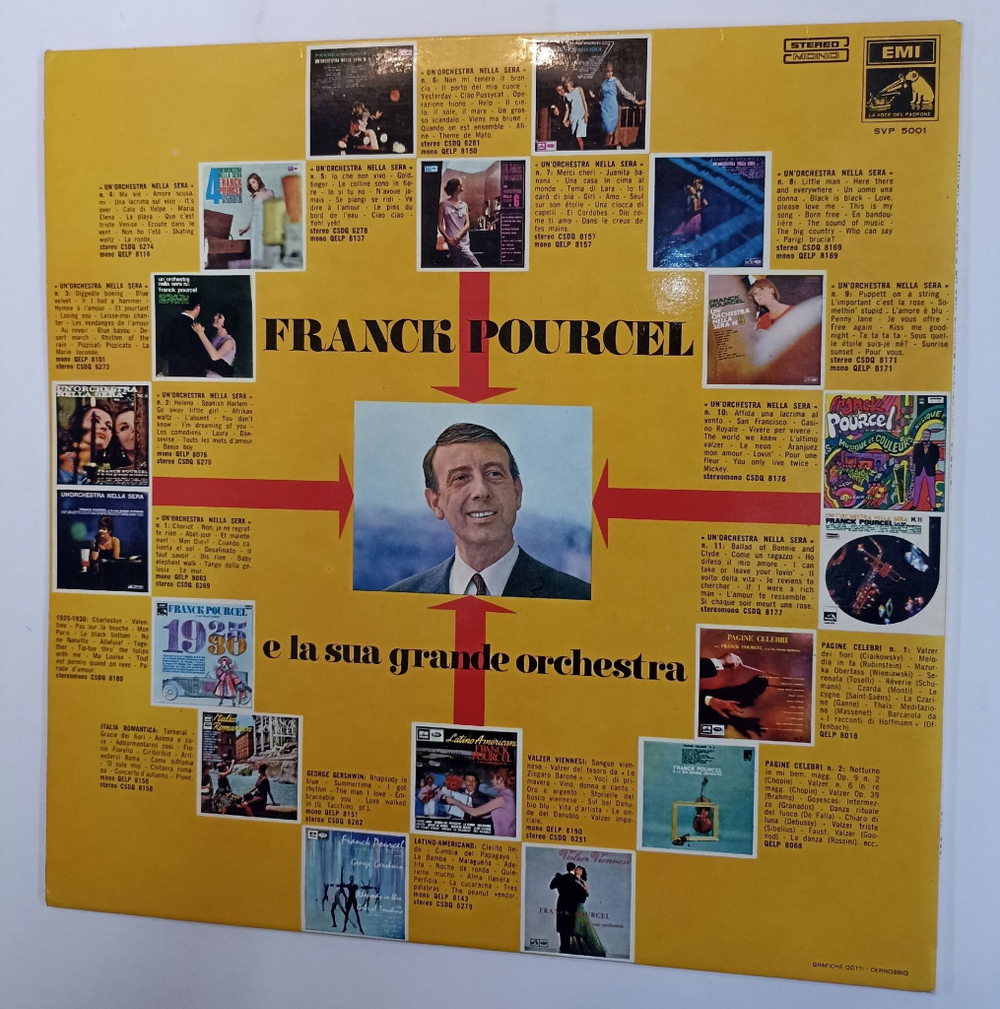 Винтажная виниловая пластинка Franck Pourcel E La Sua Grande Orchestra Special (Italy 1968)