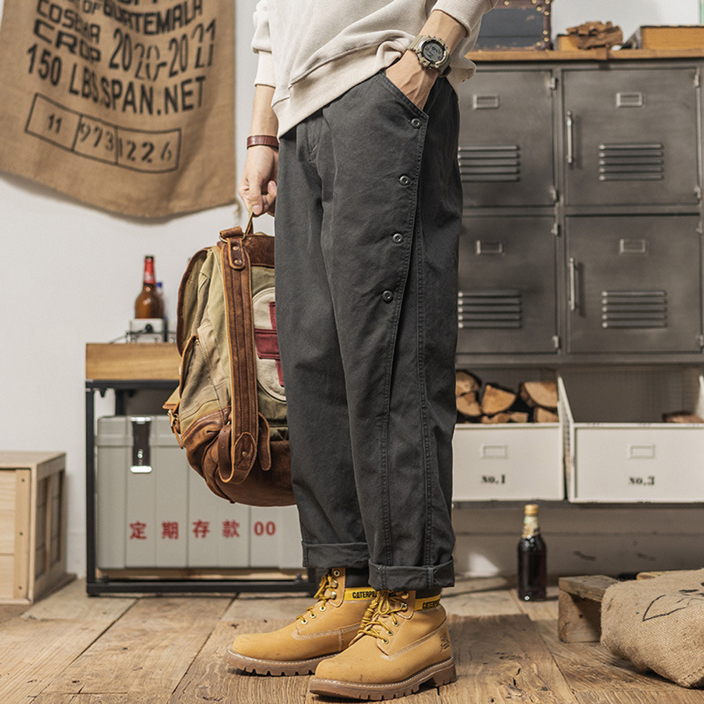 Брюки повседневные брюки с четырьмя пуговицами от кармана.Сезон весна и осень