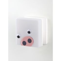 Ночник - светильник светодиодный ЭРА NN-631-LS-P в розетку с датчиком освещенности розовый