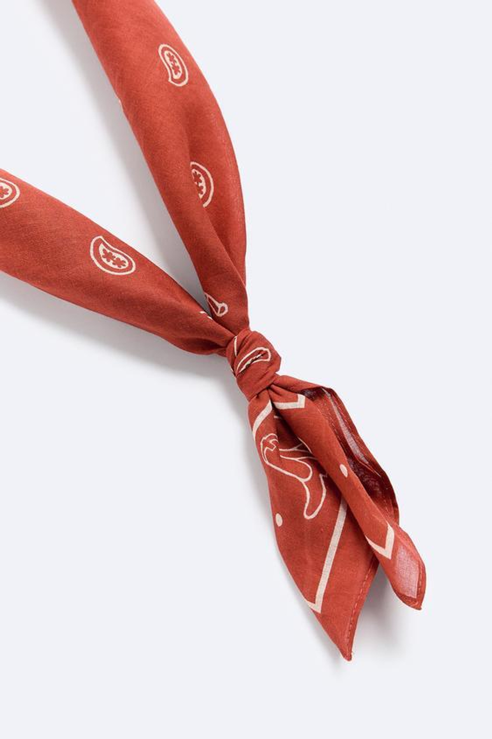 ZARA БАНДАНА С ПРИНТОМ ПЕЙСЛИ, КРАСНЫЙ