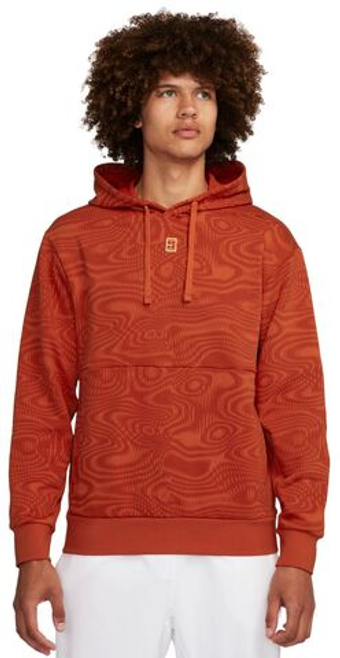 Мужская теннисная кофта Nike Court Heritage Dri-Fit Fleece Tennis Hoodie - Коричневый