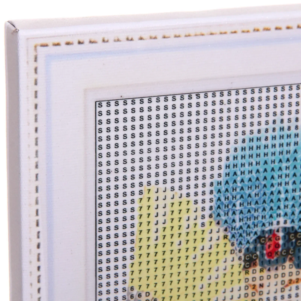 Алмазная мозаика на подрамнике с полным заполнением «МИР ЯРКИХ КРАСОК», Акамэ и веер, 20*30 см