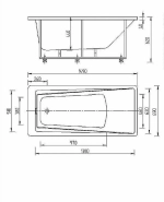 Ванна Aquatek Либра 150х70 LIB150-0000024 белая