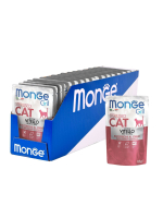 Корм для кошек Monge Cat Grill Pouch для стерилизованных кошек итальянская телятина пауч, 85г