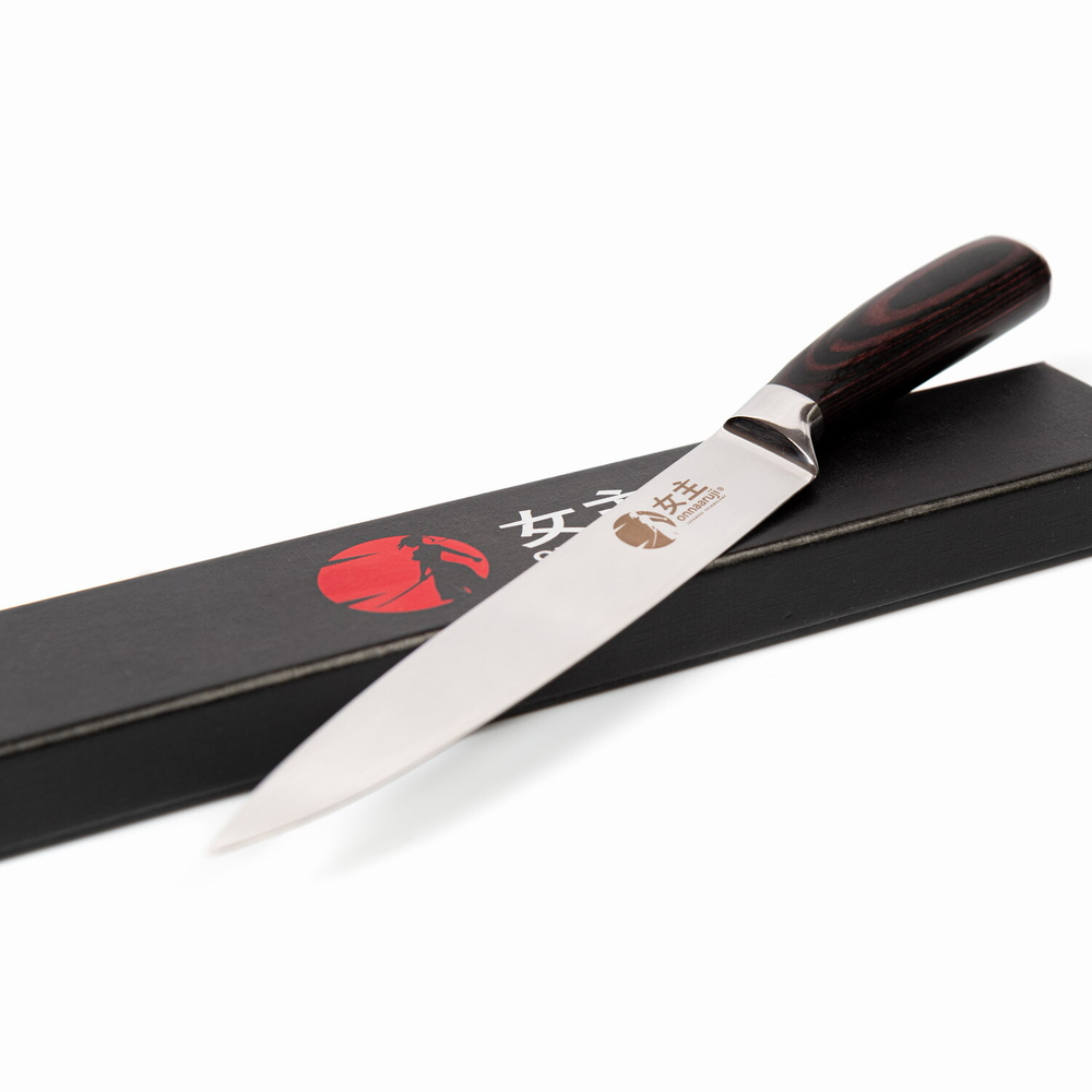 Разделочный кухонный нож для мяса и рыбы Onnaaruji. Длина лезвия 20см. Люкс
