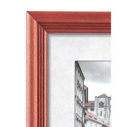 Фоторамка Image Art С20 30х40 деревянная из сосны, цвет красное дерево, вставка-прозрачный пластик | Image Art
