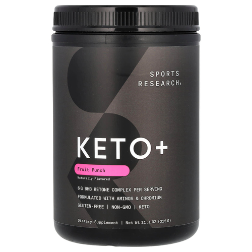 Sports Research, Keto +, фруктовый пунш, 315 г (11,1 унции)