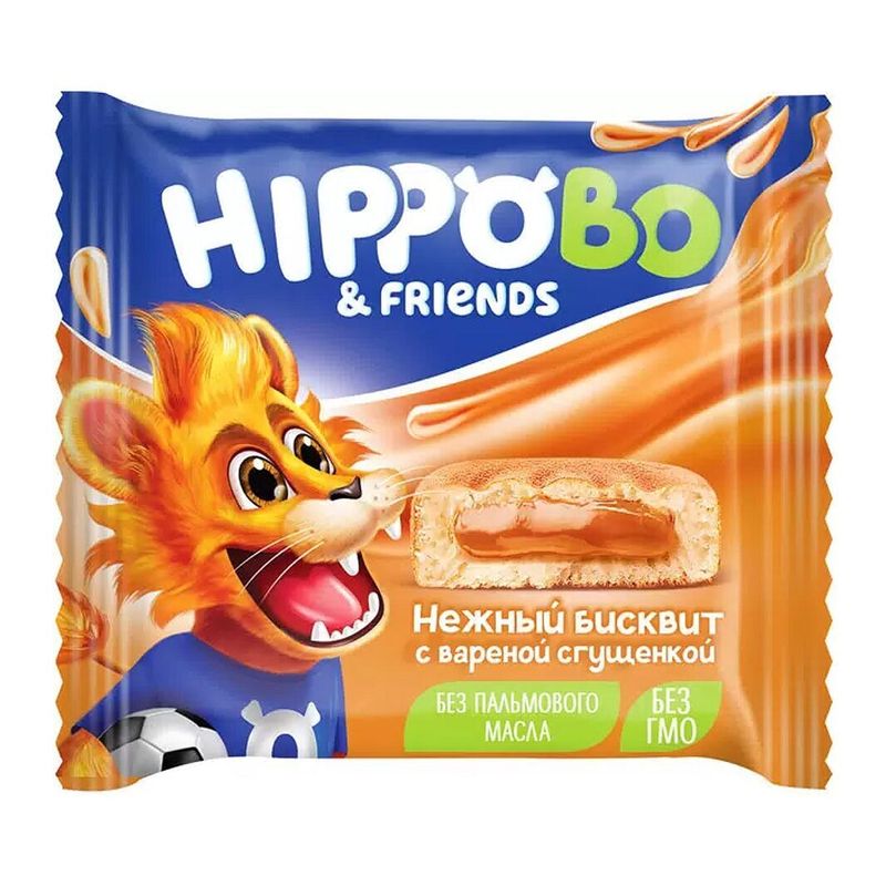 Пирожное HIPPOBO с вар.сгущенкой 32 гр/шт 12 шт/упак