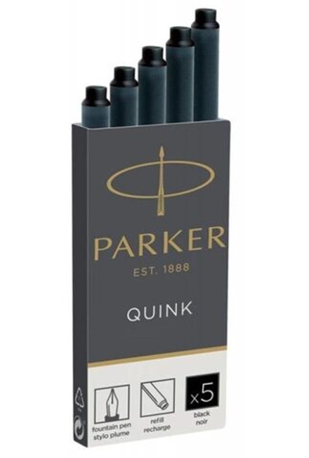 Parker чернила баллончики Quink Ink Z11, чёрные 5шт.
