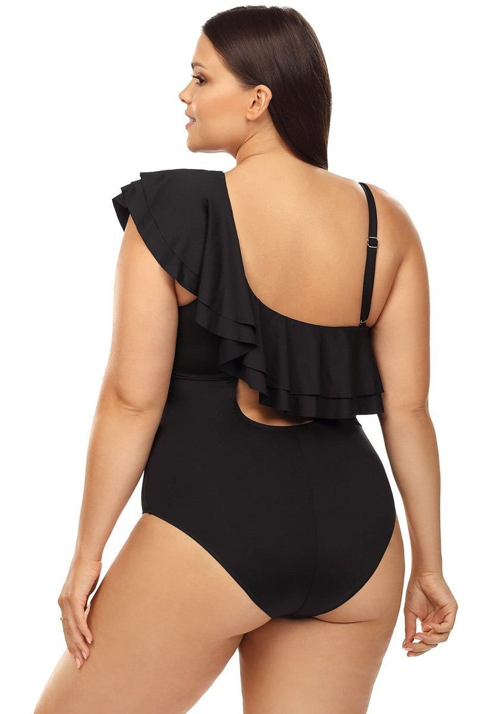 Совместный купальник с пышным воланом (Размер: 80/40) (Цвет: черный)